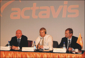 Numele Actavis provine din limba latină, "acta" însemnând acţiune şi "vis" însemnând forţă. Sindan devine oficial Actavis România şi actuala echipă de management, condusă de Laurenţiu Scheuşan, va continua să joace un rol activ în business-ul Grupului.