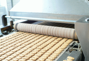Linia de biscuiţi din cadrul Fabricii "Tecsa" din Roşiorii de Vede.