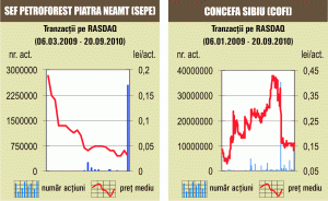 Depreciere de 25% pentru acţiunile "Sef Petroforest" Piatra Neamţ 