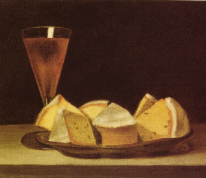 "Prăjitură şi pahar de vin", de Rubens Peale.