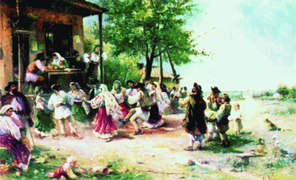 Un tablou care ne ilustrează atitudinea, indiferent de conjunctura economică (Horă la Aninoasa - Theodor Aman 1831-1891).