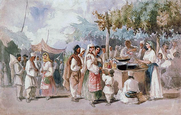 Carol Popp de Szathmary. "Tîrgul Drăgaica".