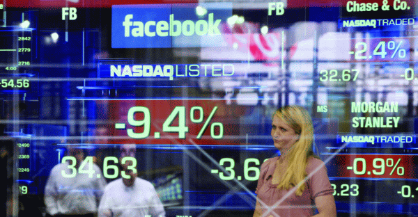 "Facebook" shares fell 20% over the last two days.