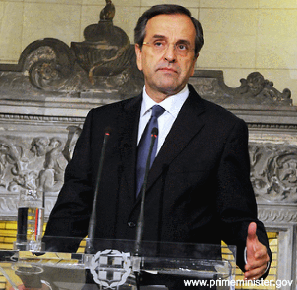 Premierul elen, Antonis Samaras, a declarat că operaţiunea de răscumpărare a obligaţiunilor de stat a mers "foarte bine" până în prezent. (sursa foto: www.primeminister.gov)