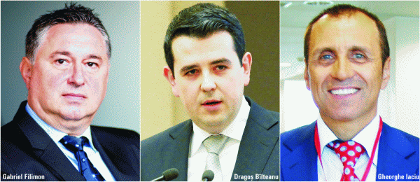 Dragoş Bîlteanu, preşedintele SIF1 Banat-Crişana (centru), poate fi mediatorul conflictului dintre Gabriel Filimon, directorul executiv al SAI Muntenia Invest (stânga), şi Gheorghe Iaciu, cel mai mare acţionar SIF4 (dreapta).