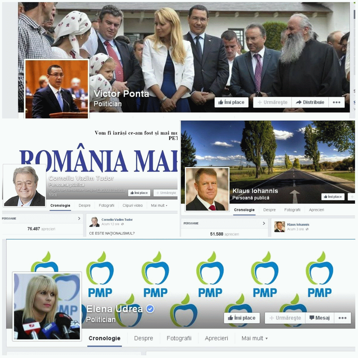 Reţelele de socializare indică o finală prezidenţială Ponta - Udrea