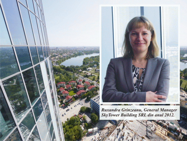 Ruxandra Grinzeanu: "Sky Tower va fi închiriat în totalitate până la finalul anului viitor"