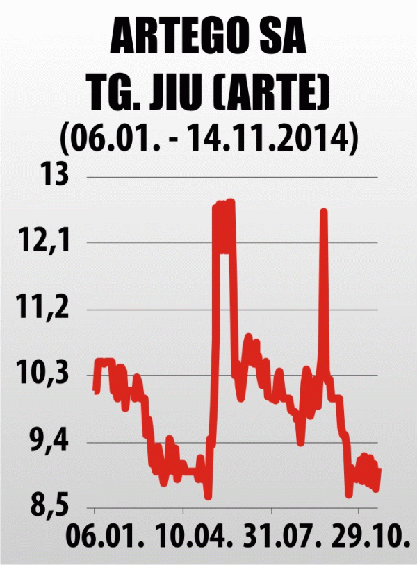 Afacerile Artego Târgu Jiu au scăzut cu 13%