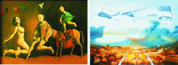 George Mazilu - "Cirque-Circus" (stânga), Nicolae Maniu - "Norul" (dreapta)