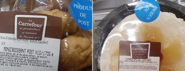 La Carrefour, laptele şi ouăle sunt "de post"