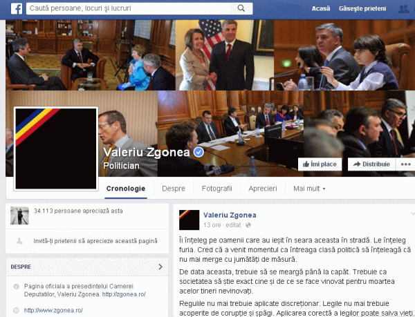 Semnalul demisiei Guvernului a fost dat de Zgonea pe Facebook