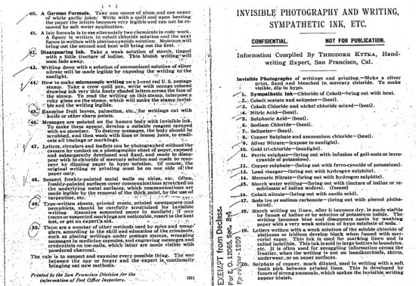 Document despre redactare invizibilă (sursa foto: cia.gov)