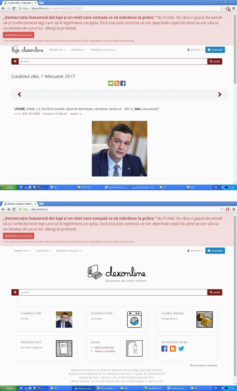 Dexonline ilustrează cuvântul "lichea" cu poza lui Grindeanu