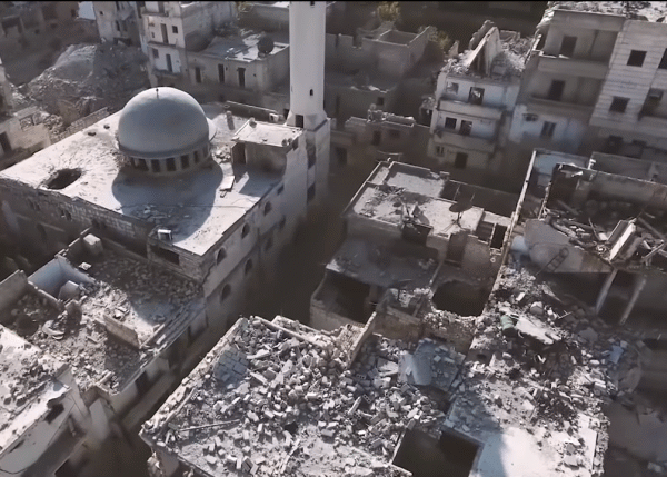 Oraşul Aleppo în urma războiului (Sursa foto: captură Youtube)