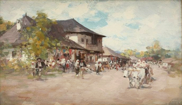 Nicolae Grigorescu - "Cărciumă la Rucăr"