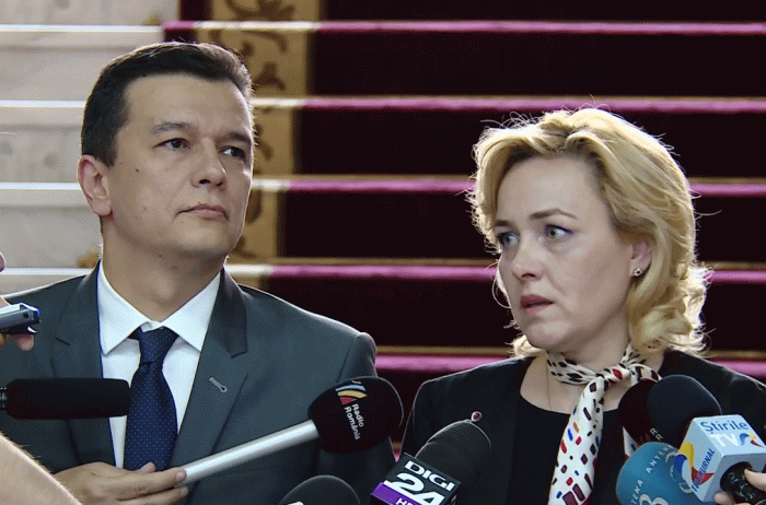 Sorin Grindeanu şi Carmen Dan (Sursa foto: captură Youtube)