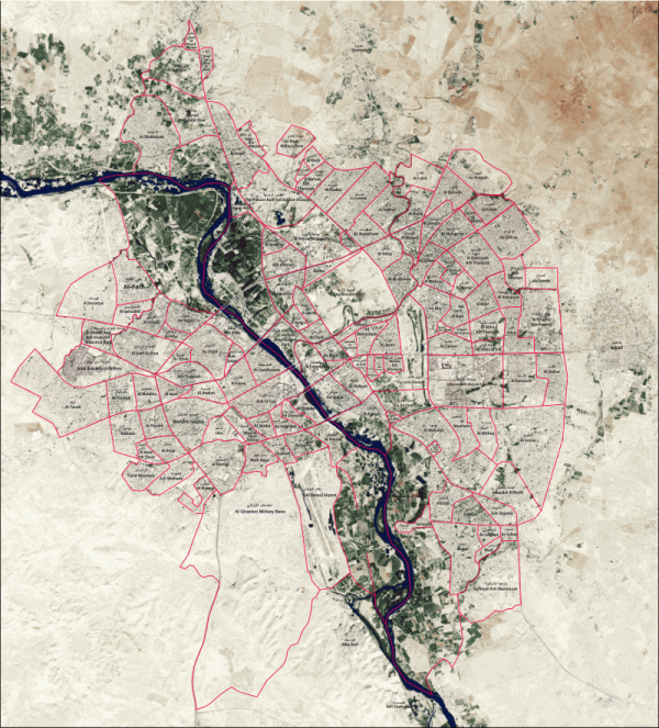Hartă Mosul (Sursa foto: Wikipedia)