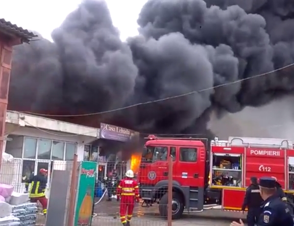 Incendiu în Vaslui (Sursa foto: captură Youtube)