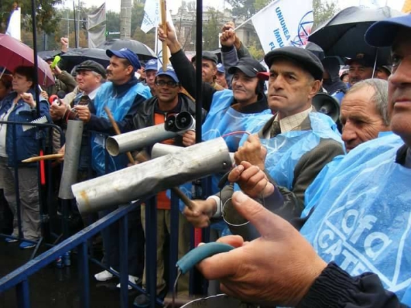 Manifestanţi CNS "Cartel ALFA" (Sursa foto: Facebook)