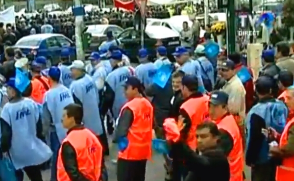 Protest CNSLR-Frăţia (Sursa foto: captură Youtube)