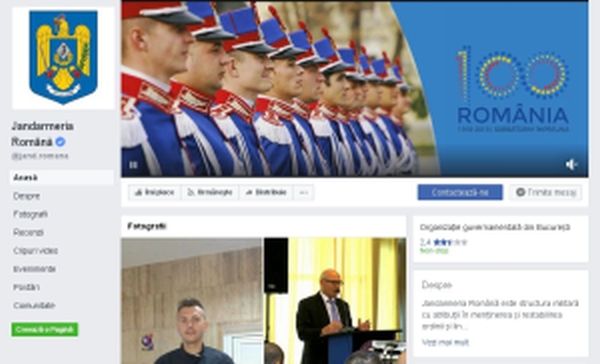 Pagina de Facebook a Jandarmeriei, "săltată" de internauţi