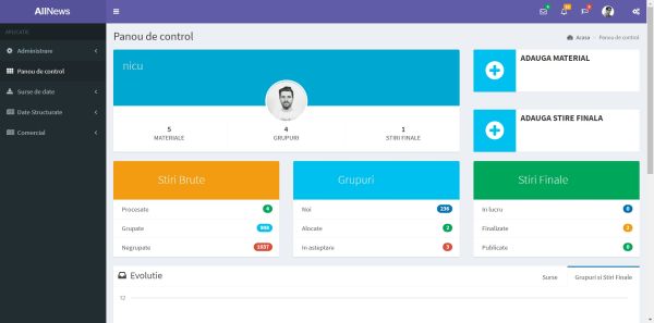 AllNews - prima platforma online care îţi livrează doar datele care te interesează