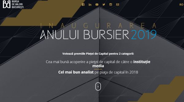 Ziarul Bursa - nominalizat la "Inaugurarea anului bursier 2019"