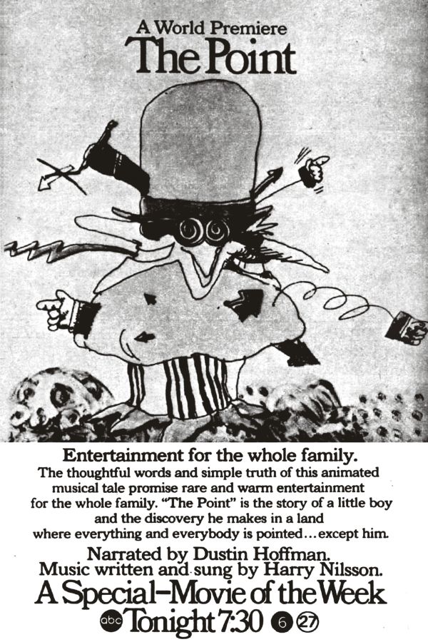 Imagine preluată dintr-un ghid TV american, care, în 1971, anunţa premiera filmului care la noi s-a numit "Oblio".