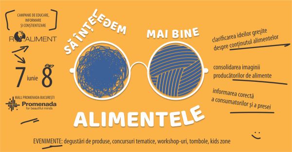 "Să înţelegem mai bine alimentele", campanie de educare a consumatorilor