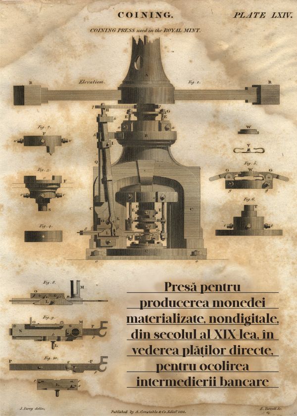 Presă pentru producţia de monede, Monetăria regală a Londrei, 1818