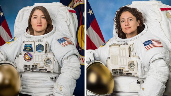 Christina Koch şi Jessica Meir susţin că să ajungă pe lună reprezintă pentru ele un vis, asta după ce săptămâna trecută au realizat prima ieşire în spaţiu 100% feminină. (Sursa foto: blogs.nasa.govspacestation.com)