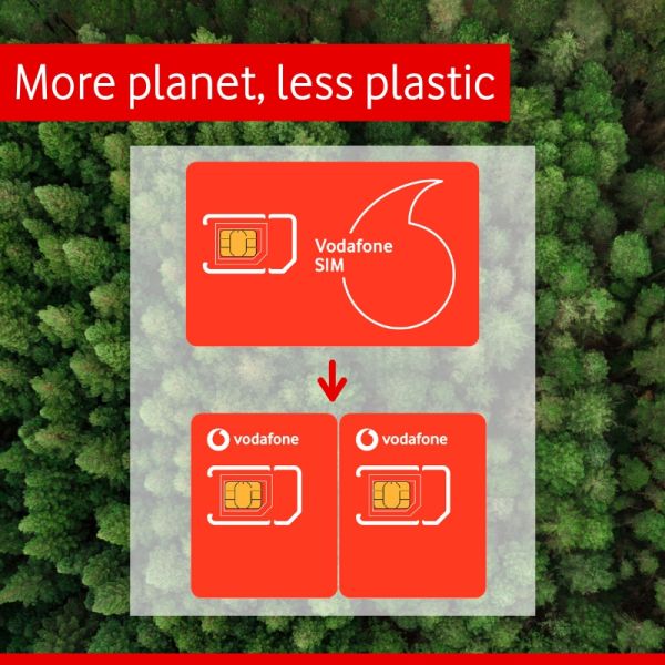Vodafone reduce mărimea cartelelor SIM şi cantitatea de plastic utilizată 