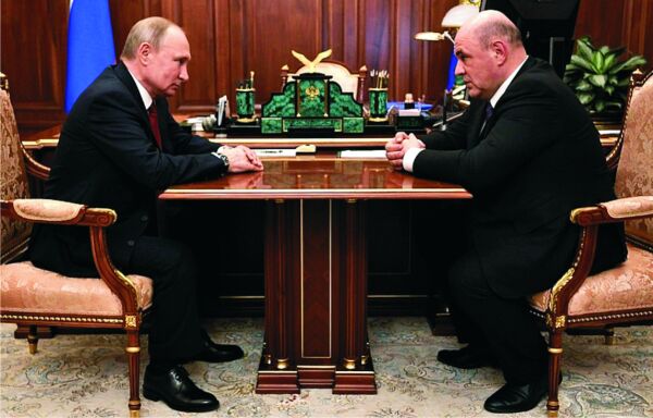 Vladimir Putin faţă în faţă cu Mikhail Mishustin