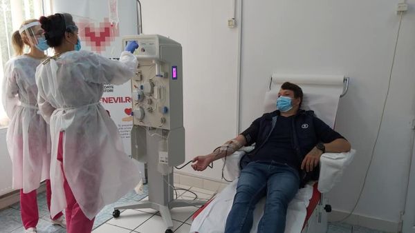 Buzăul a făcut prima recoltare de plasmă pentru tratarea pacienţilor COVID-19