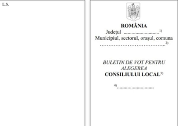 Buletinele de vot la alegerile locale din 2020. Cum arată cele patru modele