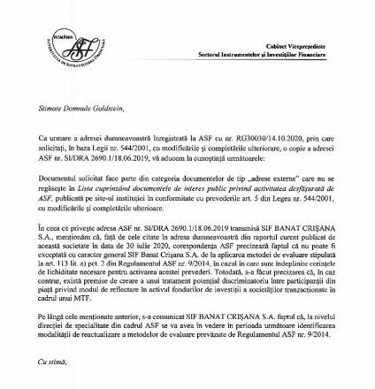 ASF a răspuns oficial Ziarului BURSA: Nu vă dăm documentul solicitat