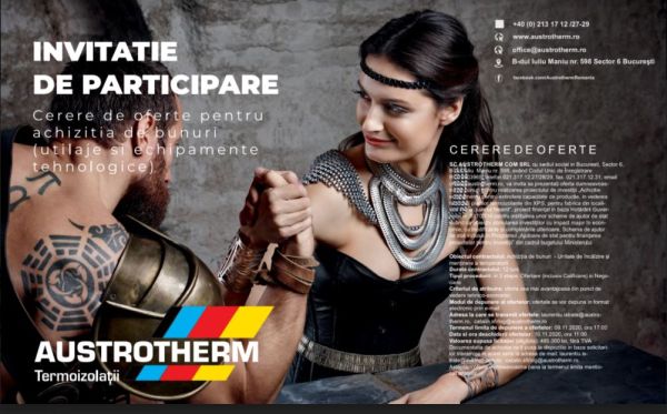 Cerere de oferte pentru achiziţia de bunuri (utilaje si echipamente tehnologice)