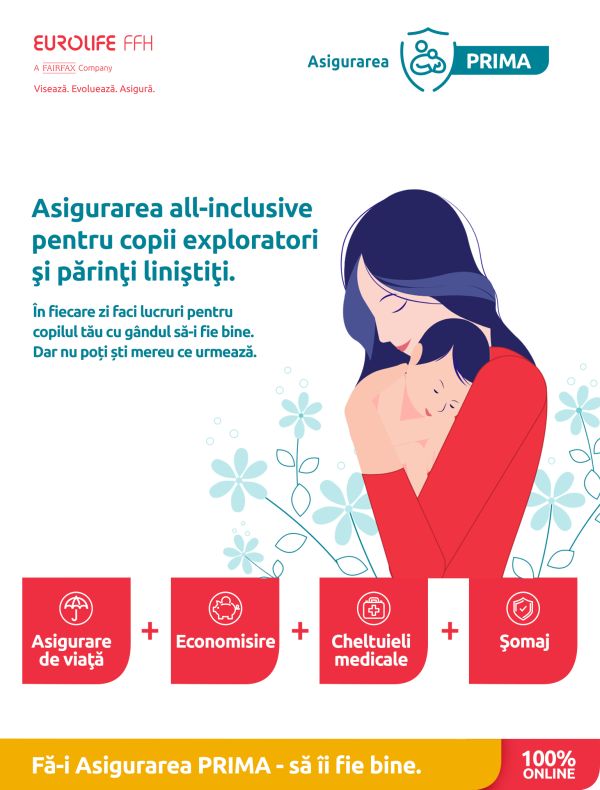 Eurolife Ffh lansează o asigurare all inclusive pentru părinţi şi copii, disponibilă online