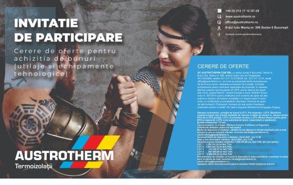 Cerere de oferte pentru achiziţia de bunuri (utilaje şi echipamente tehnologice)