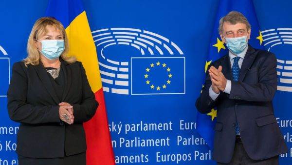 Anca Dragu s-a întâlnit cu David Sassoli, preşedintele Parlamentului European