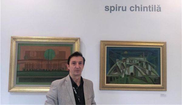 Matei Chintilă, la Art Safari 2016, cu pictura Portul Constanţa.Foto Marius Tiţa