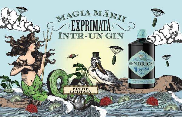 Hendrick's Neptunia, ediţie limitată, al treilea produs din seria "Cabinetului de curiozităţi", lansat în România de Alexandrion Group