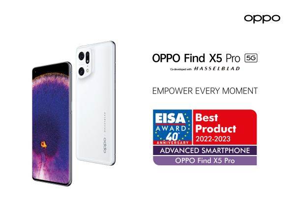 OPPO câştigă pentru a treia oară premiul EISA Advanced Smartphone 2022-2023 şi distincţia EISA In-EarHeadphones 2022-2023