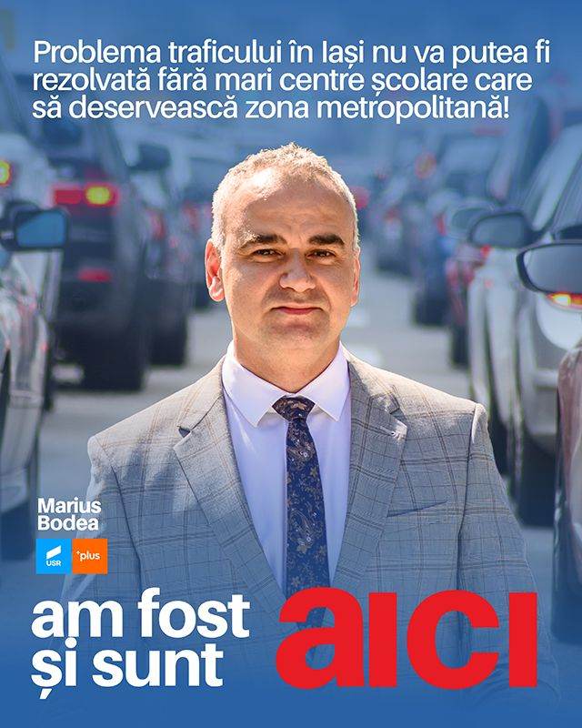 "Problema traficului în Iaşi nu va putea fi rezolvată fără mari centre şcolare" 