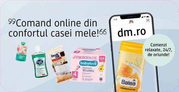 Dm drogerie markt anunţă lansarea magazinului online în ţara noastră