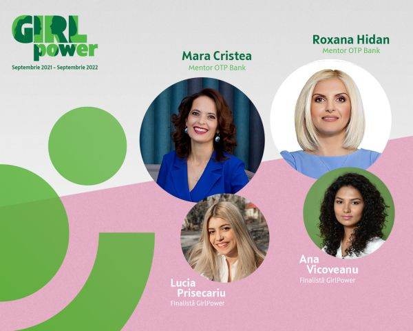 GirlPower, programul de mentorat OTP Bank, se încheie prin acordarea a două burse în valoare de 6000 euro