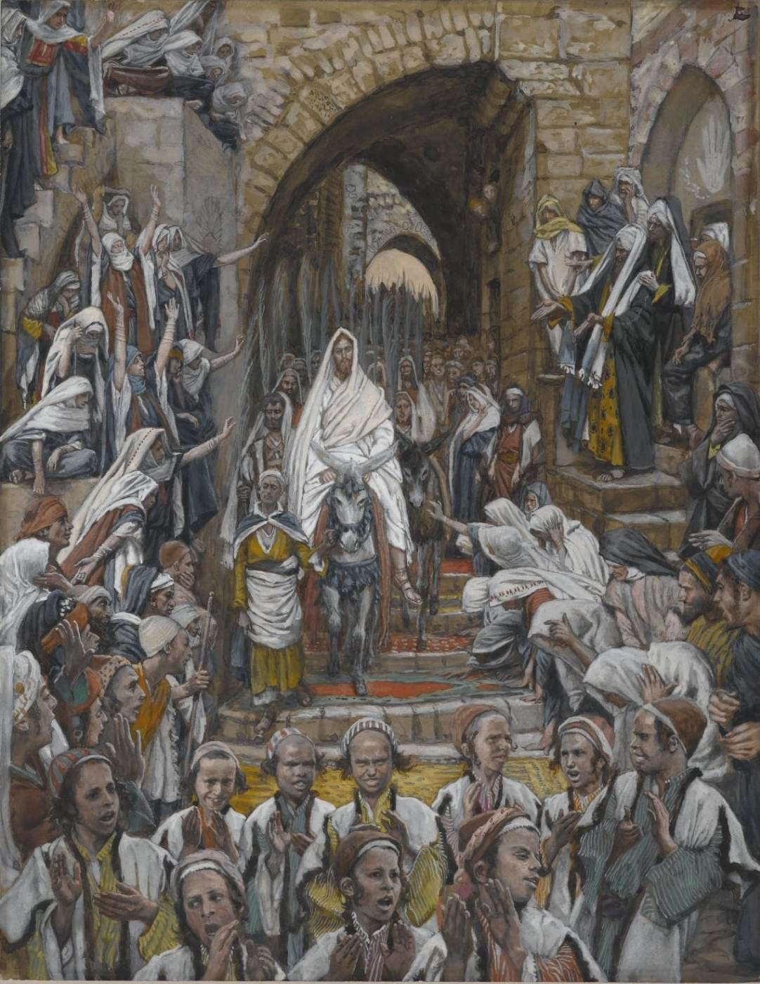 Procesiunea pe străzile Ierusalimului, de James Tissot, c. 1886-94.