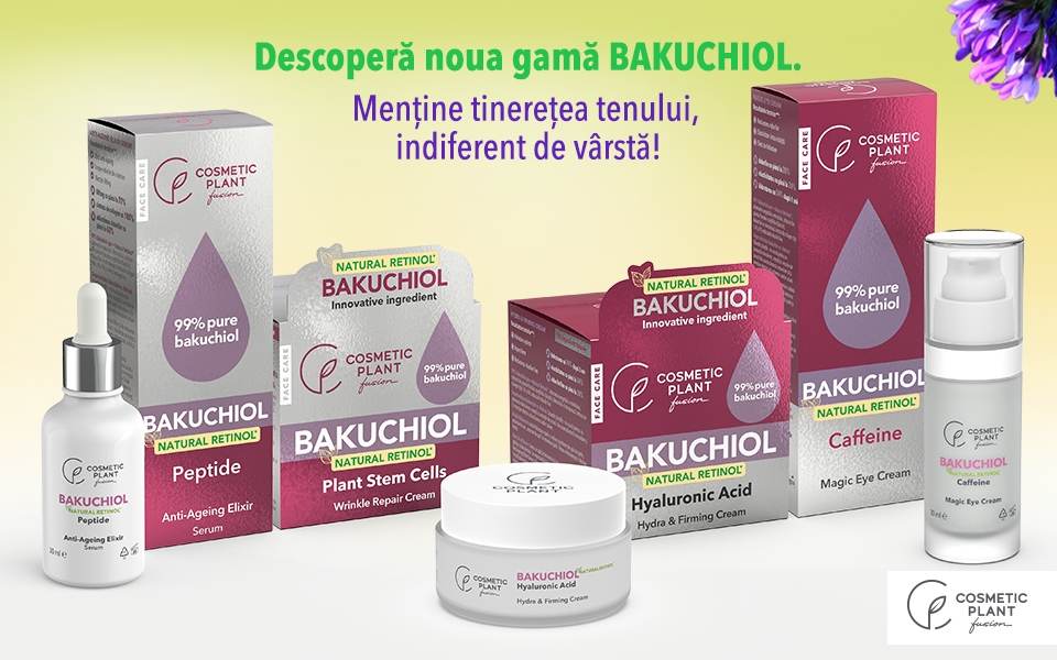 BAKUCHIOL de la COSMETIC PLANT, noua gamă cu efect anti-ageing care revoluţionează rutina de îngrijire, oferind o alternativă naturală pentru retinol (P)