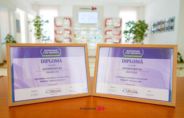 Antibiotice Iaşi a fost premiată la Gala Companiilor Sustenabile din România