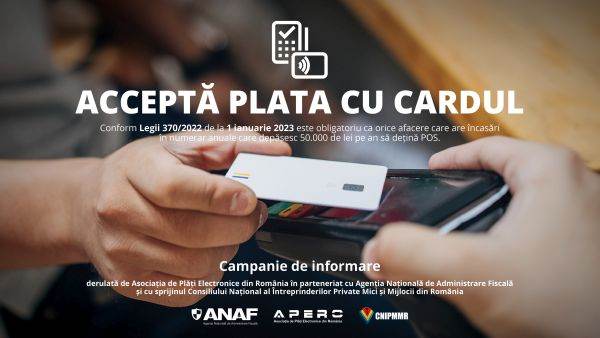 APERO şi ANAF lansează campania de informare "ACCEPTĂ PLATA CU CARDUL" 